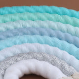 Arc en ciel macramé bleu