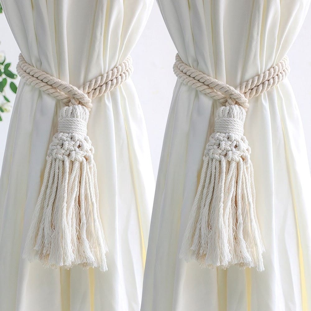 Embrasse rideau bohème macramé