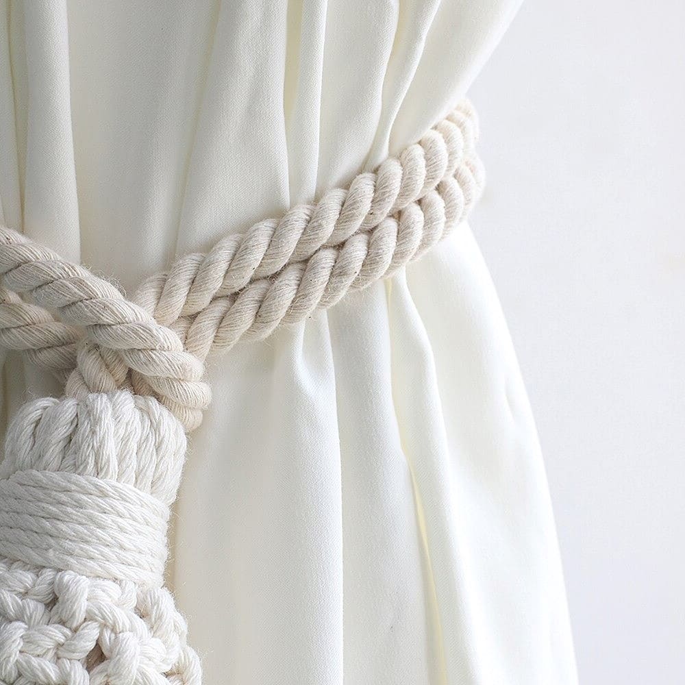 Embrasse rideau bohème macramé