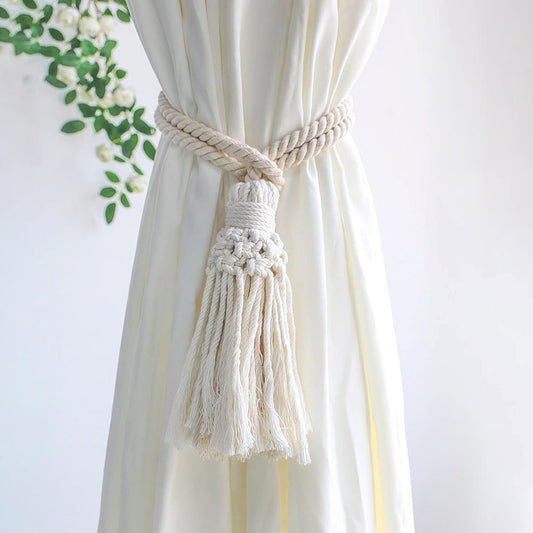 Embrasse rideau bohème macramé
