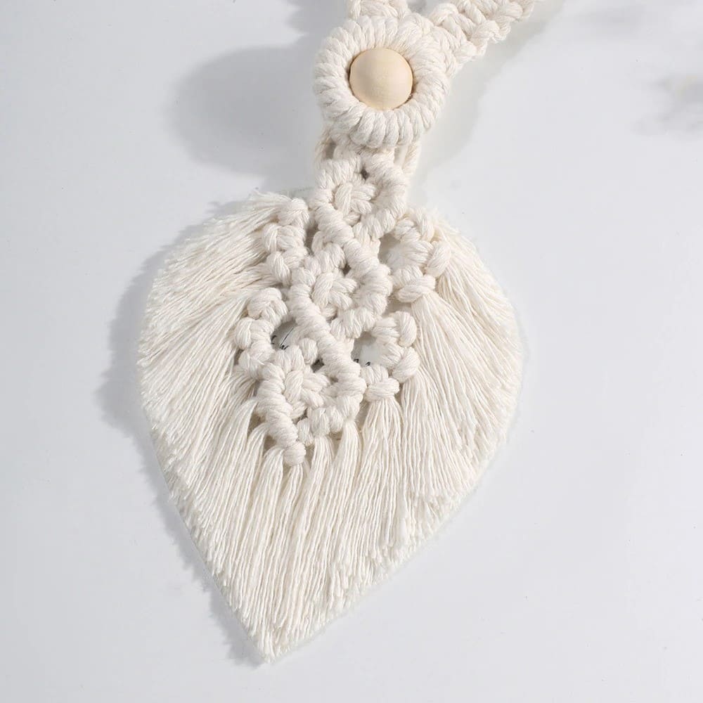 Embrasse rideau feuille macramé