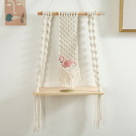 Étagère macramé frange