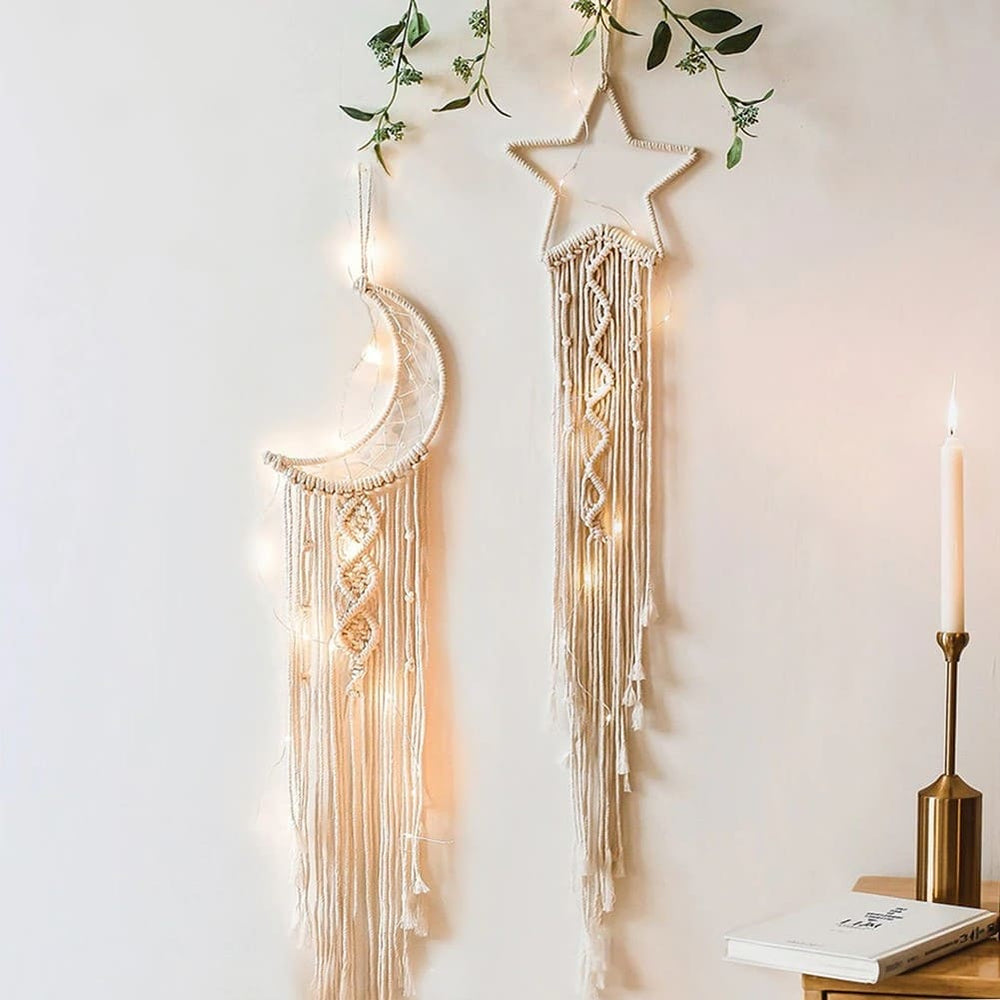 Lot de 2 attrapes rêves macramé