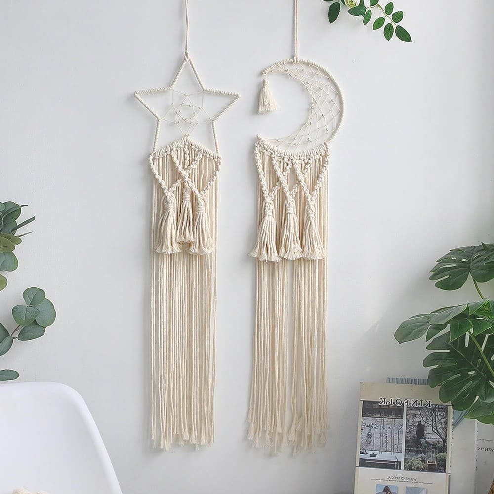 Lot de 2 attrapes rêves macramé