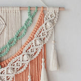 Macramé mural 2 couleurs