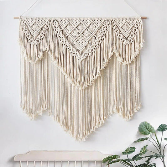 Macramé mural géant