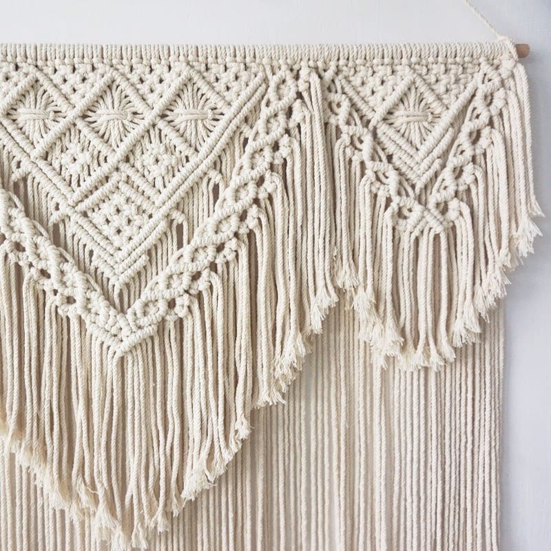 Macramé mural géant