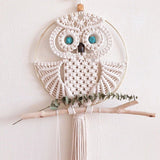 Attrape rêve hibou macramé