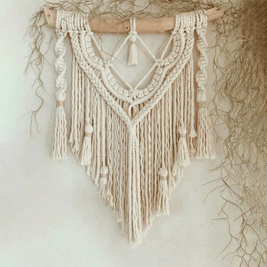 Ornement mural macramé bohème
