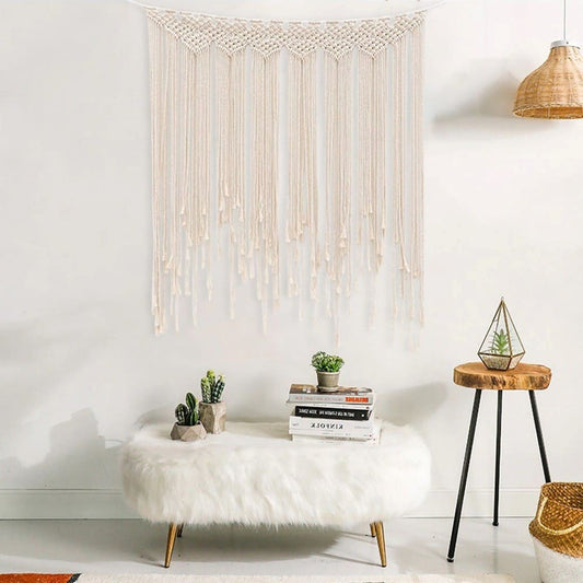 Petit rideau macramé