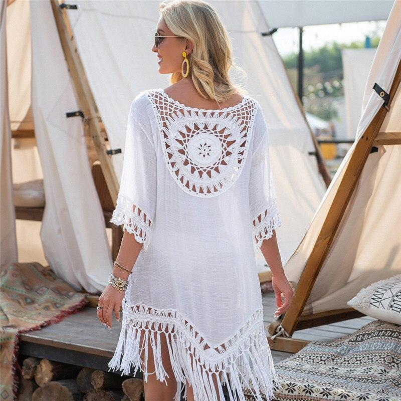 Robe longue macramé