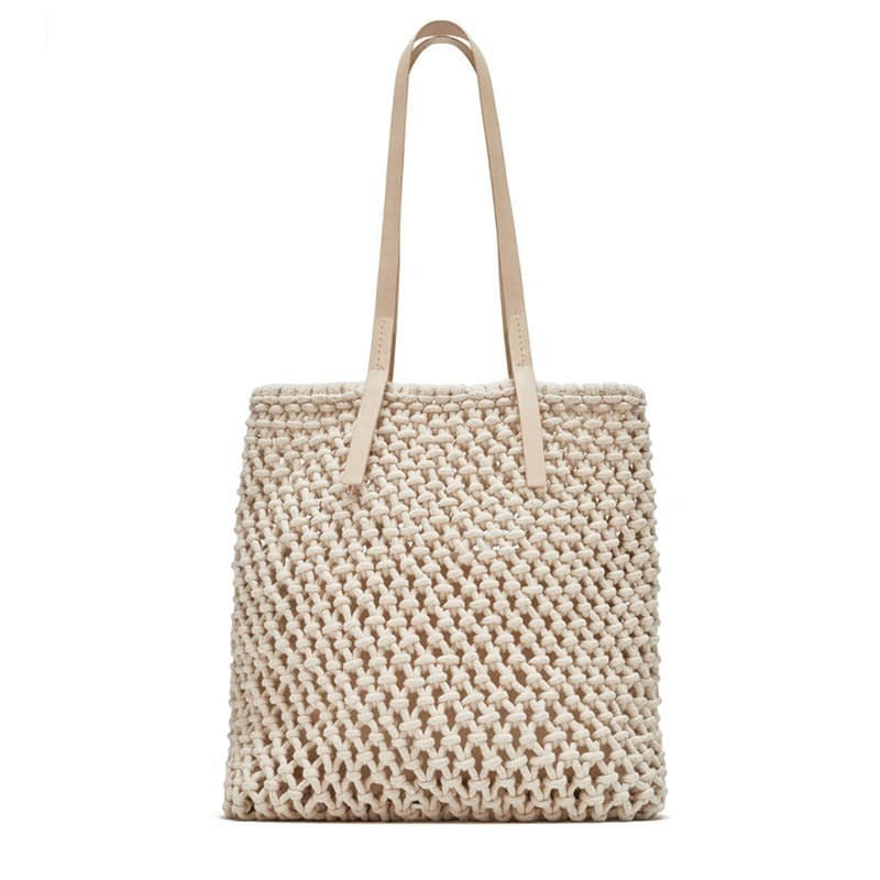 Sac cabas en macramé