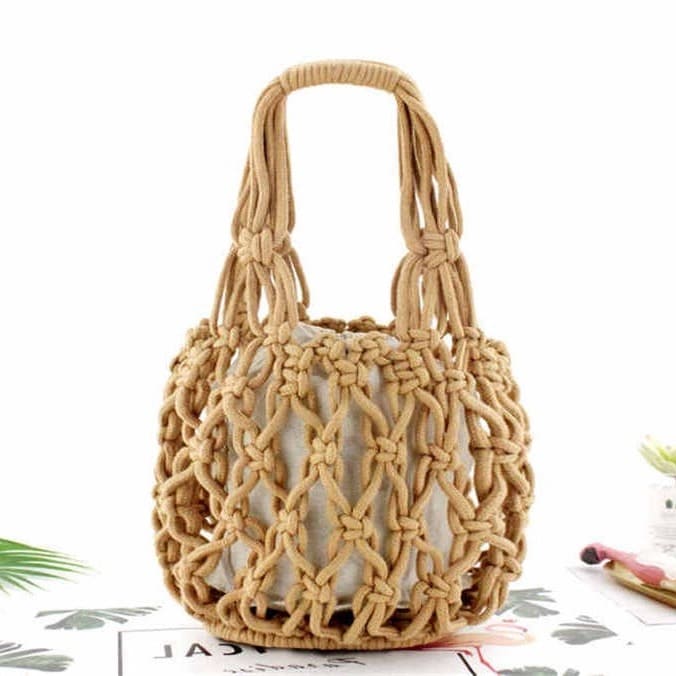 Sac en corde macramé