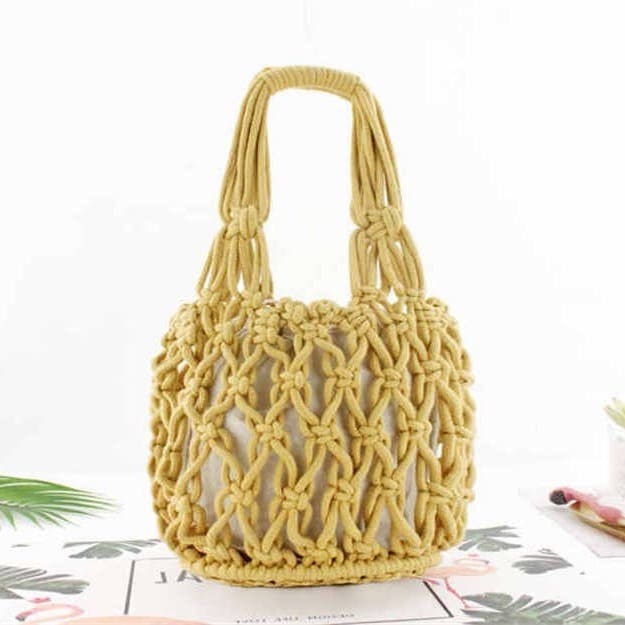 Sac en corde macramé