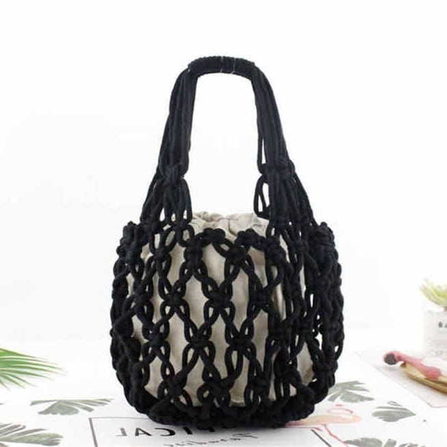 Sac en corde macramé