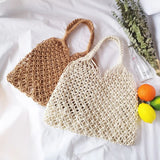 Sac filet en macramé