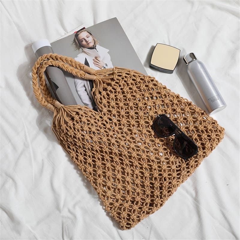 Sac filet en macramé