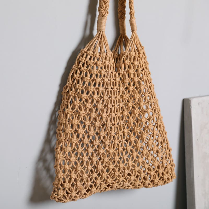 Sac filet en macramé
