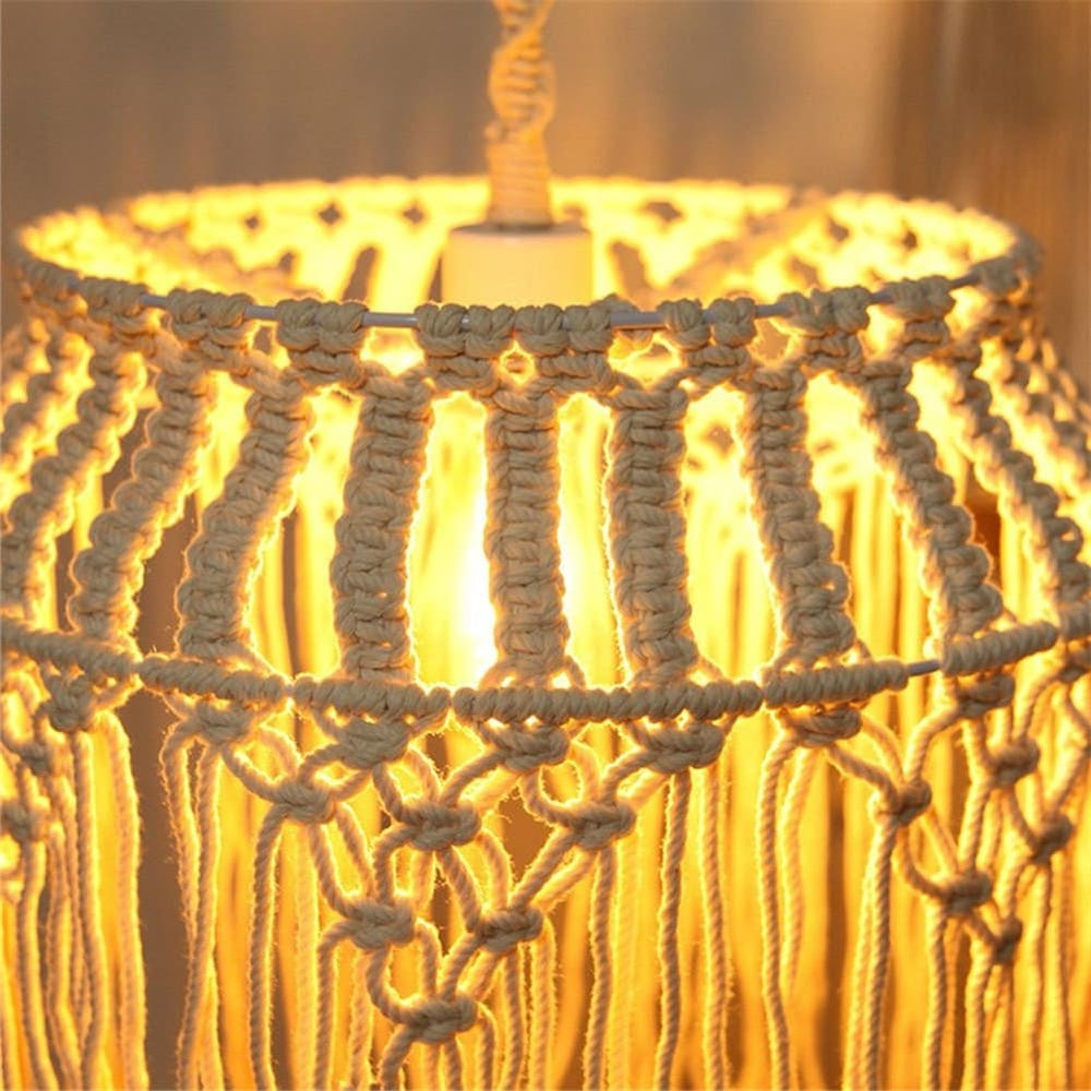 Suspension luminaire macramé