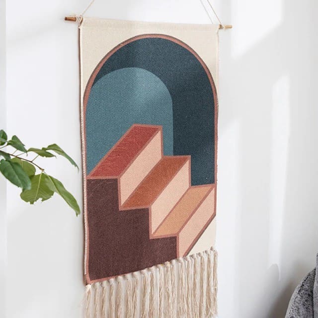 Tapisserie murale macramé
