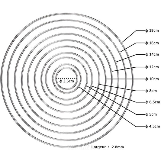 Anneau en métal pour macramé
