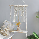Étagère murale bohème macramé
