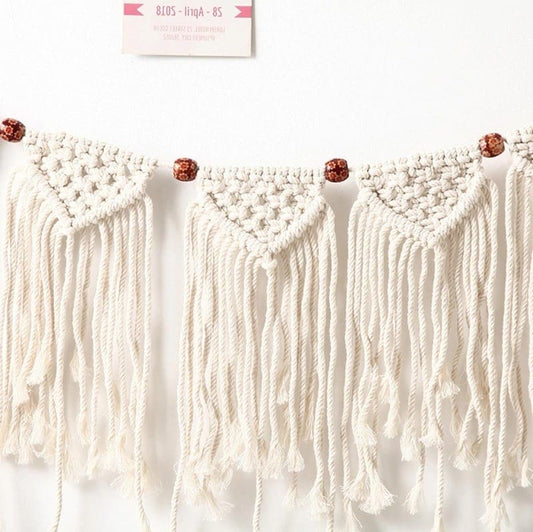 Guirlande murale macramé