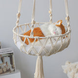 Hamac pour chat en macramé