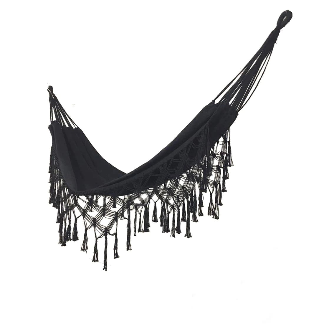 Hamac macramé noir
