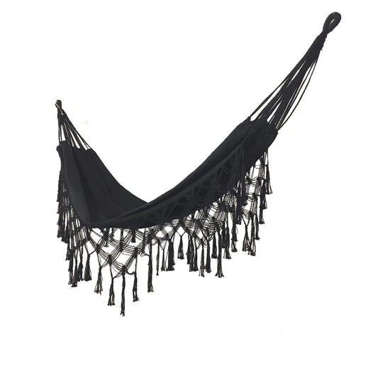 Hamac macramé noir