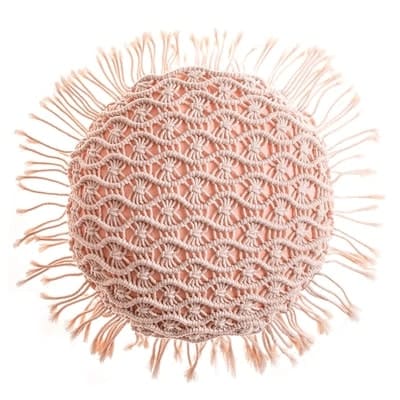 Coussin macramé rond