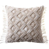Coussin en nœud macramé