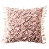 Coussin en nœud macramé