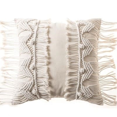 Coussin bohème chic en macramé