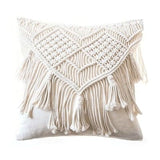 Housse de coussin en macramé bohème
