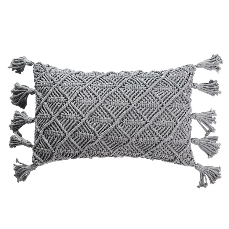 Coussin rectangulaire en macramé