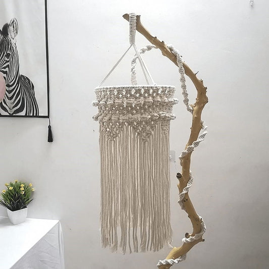 Lampe suspendue macramé