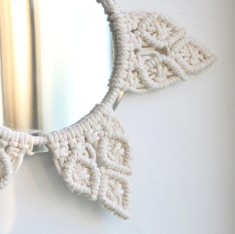 Miroir bohème chic macramé