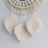 Miroir macramé plume