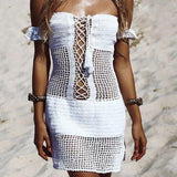 Robe macramé plage