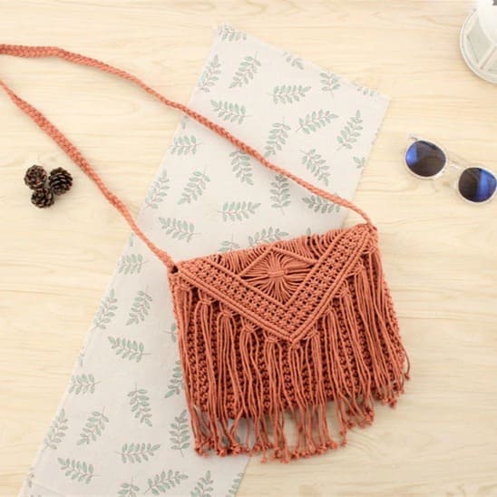 Sac bandoulière macramé