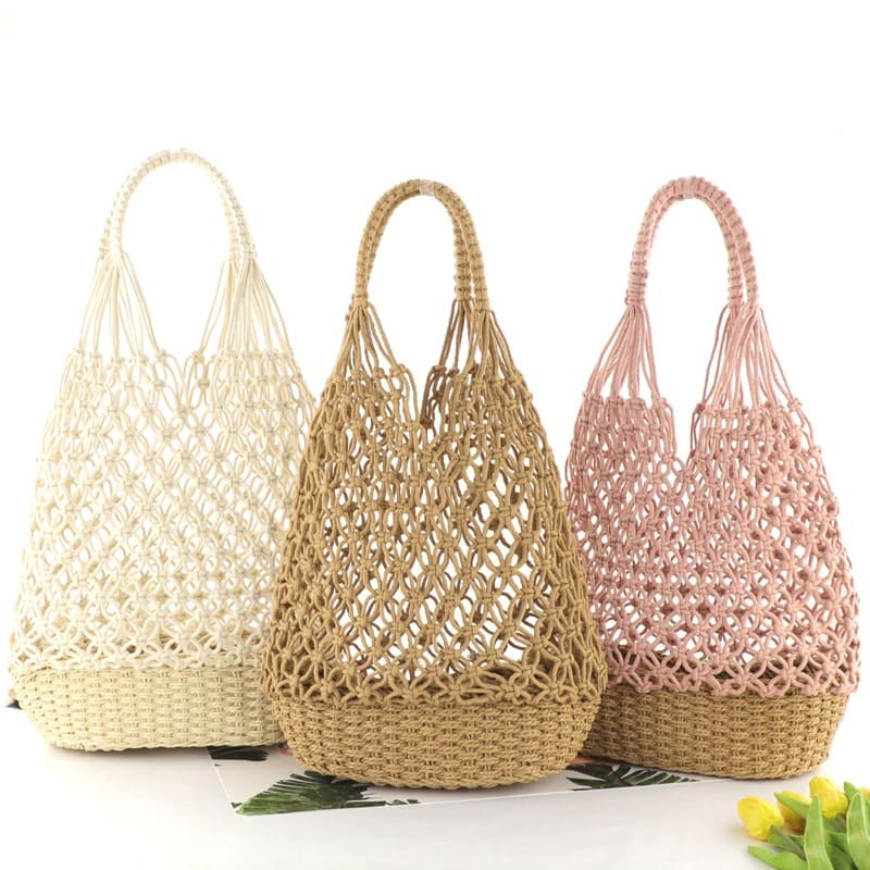 Sac de plage macramé