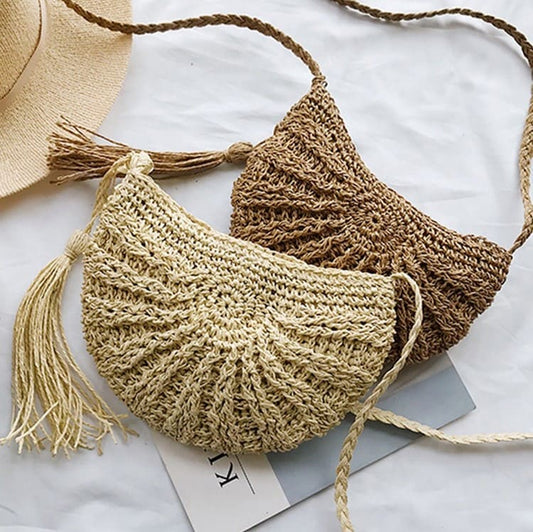 Sac jute macramé