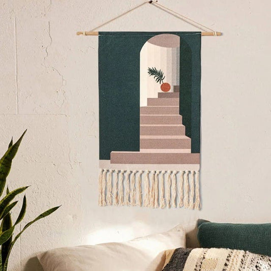 Tapisserie murale macramé