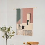 Tapisserie murale macramé