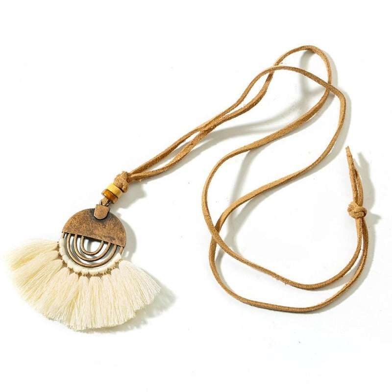 Collier en macramé bohème